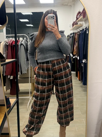 Pantalón bombacho cuadros